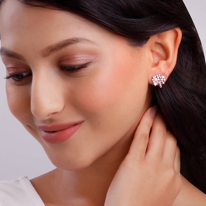 Anushka Sharma Rose Gold Tree Of Life Earrings : ER087
