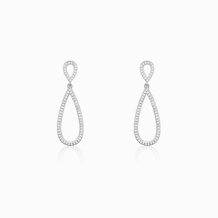 Anushka Sharma Silver Elegant Drop Earrings : ER091