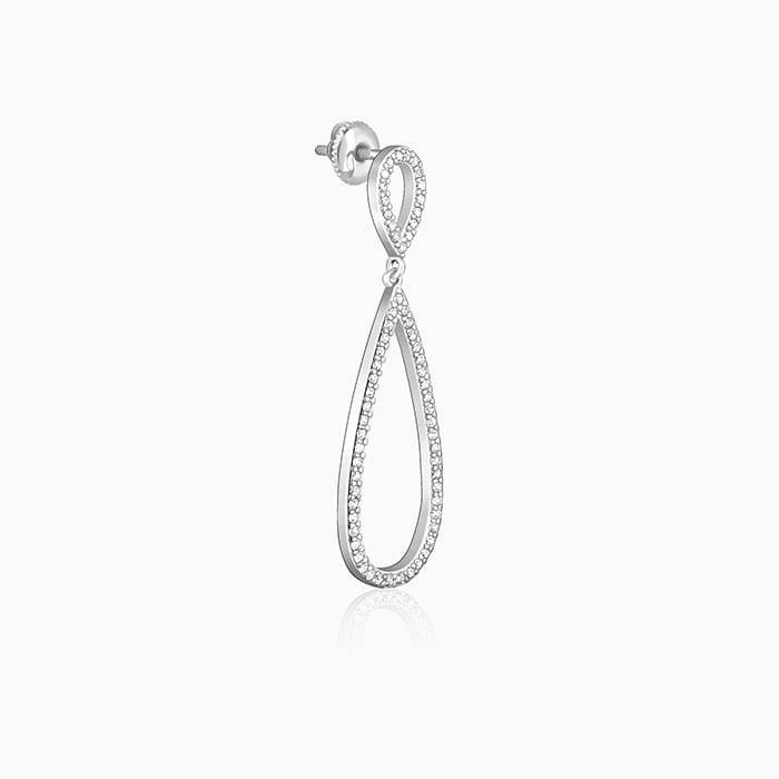 Anushka Sharma Silver Elegant Drop Earrings : ER091