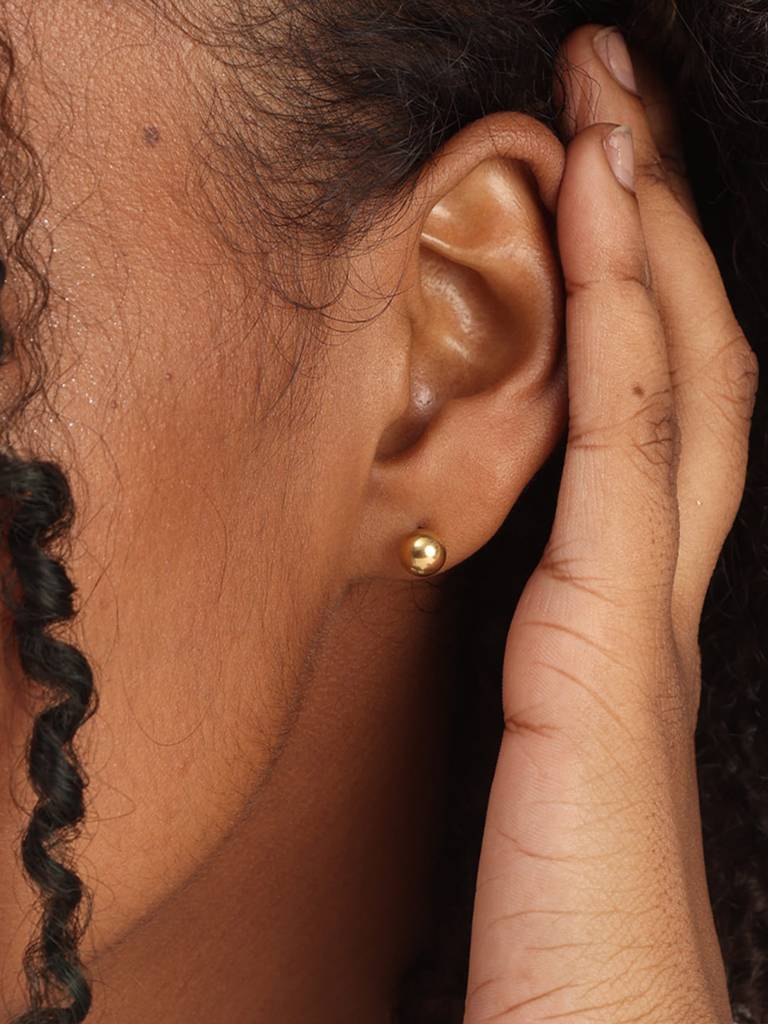 Plain Ball Stud Earrings : ER096