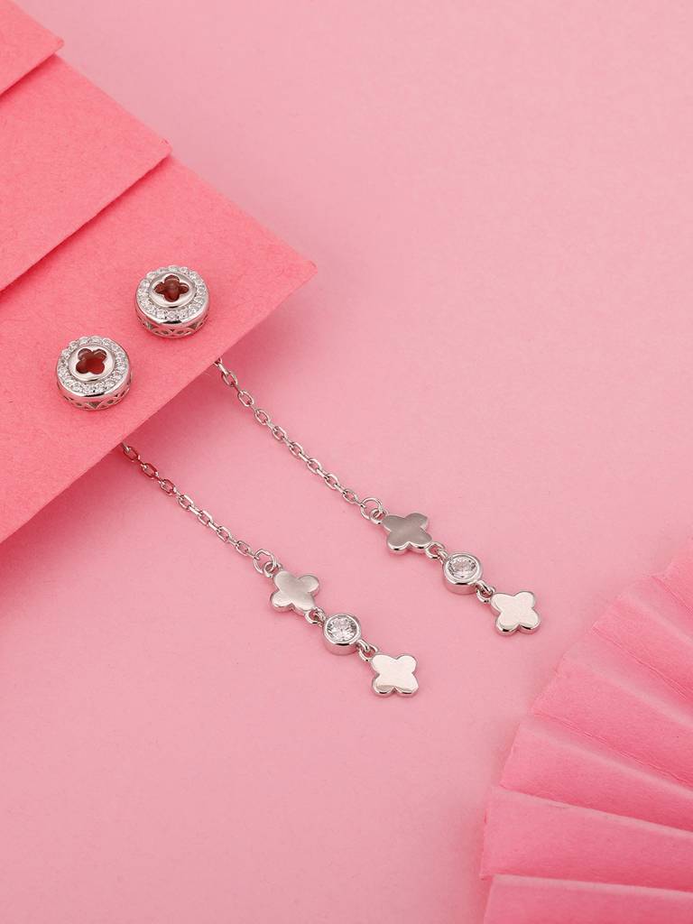 GIVA 925 Sterling Silver Goth Chain Earrings