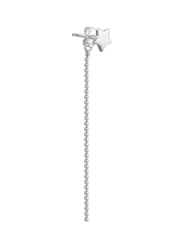 Silver Star & Moon Mismatch Earrings : ER0970