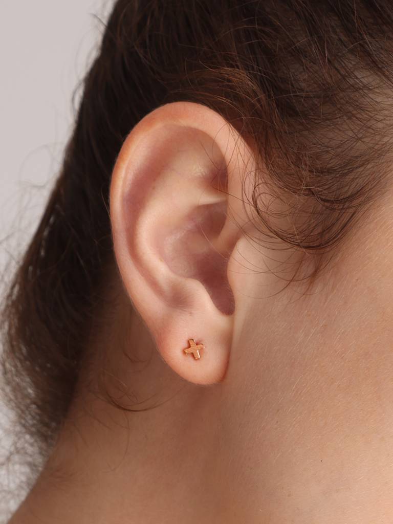 18K Rose Gold Plated Contemporary Studs Earrings : ER102-RG