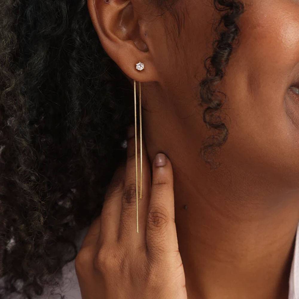 Dainty Threader Dangle Earrings : ER104