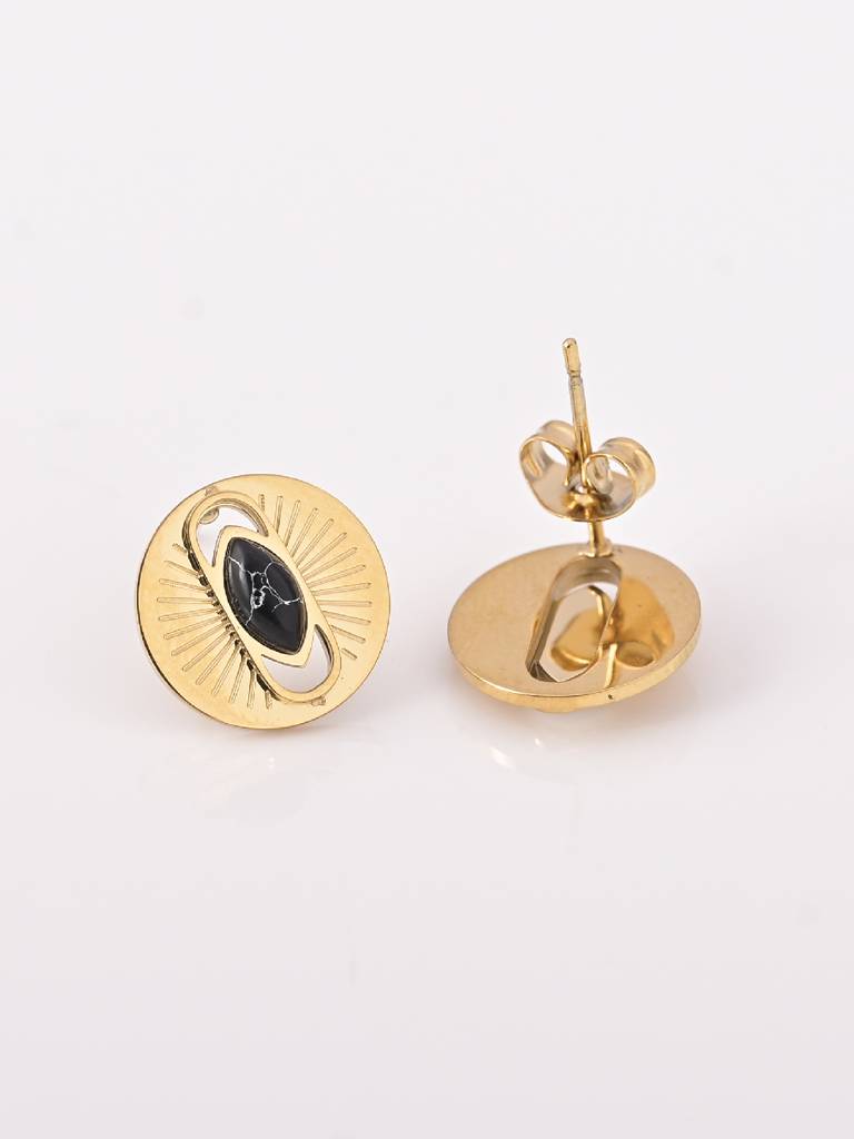 Turquoise Titanium Stud Earrings : ER123-B
