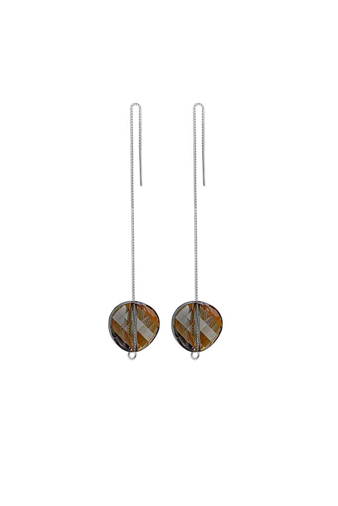 Silberry 925 Sterling Silver Black Sky Swarovski Earrings : ER1278