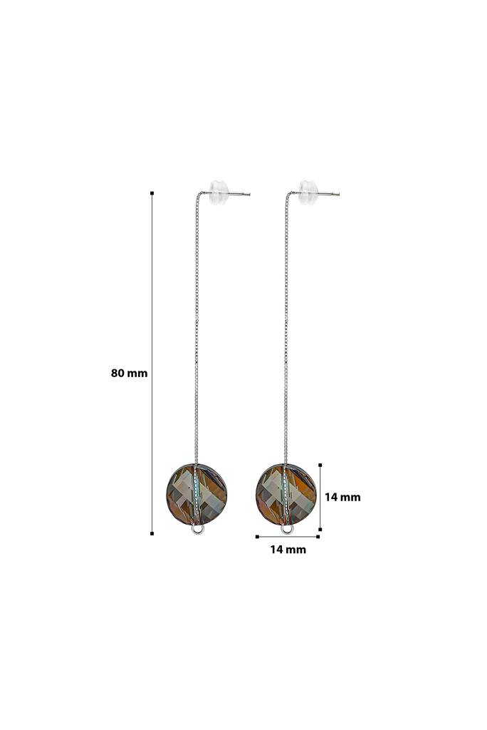 Silberry 925 Sterling Silver Black Sky Swarovski Earrings : ER1278
