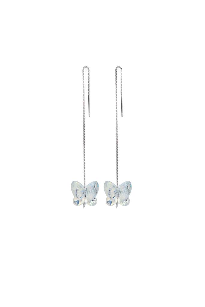 Silberry 925 Sterling Silver Butterfly Slay Swarovski Earrings : ER1313