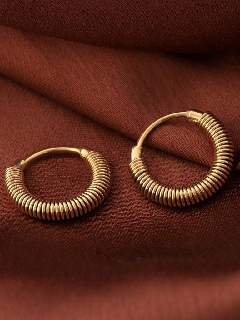 Spring Stainless Steel Hoop Earrings : ER182