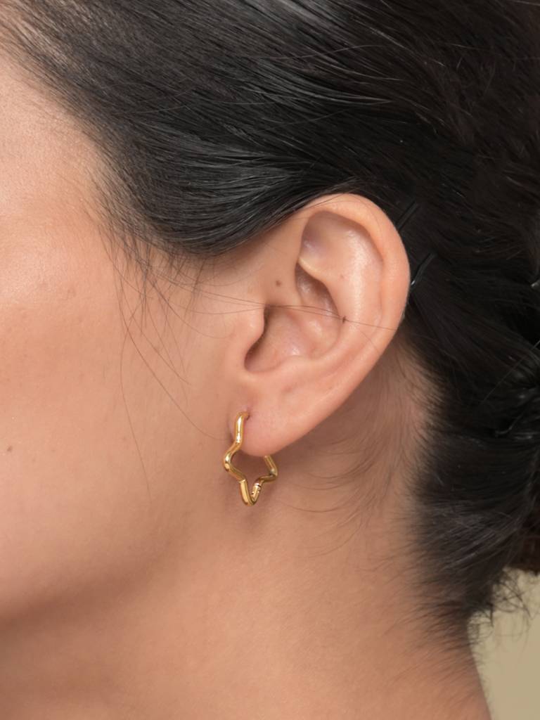Star Hoop Earrings : ER194