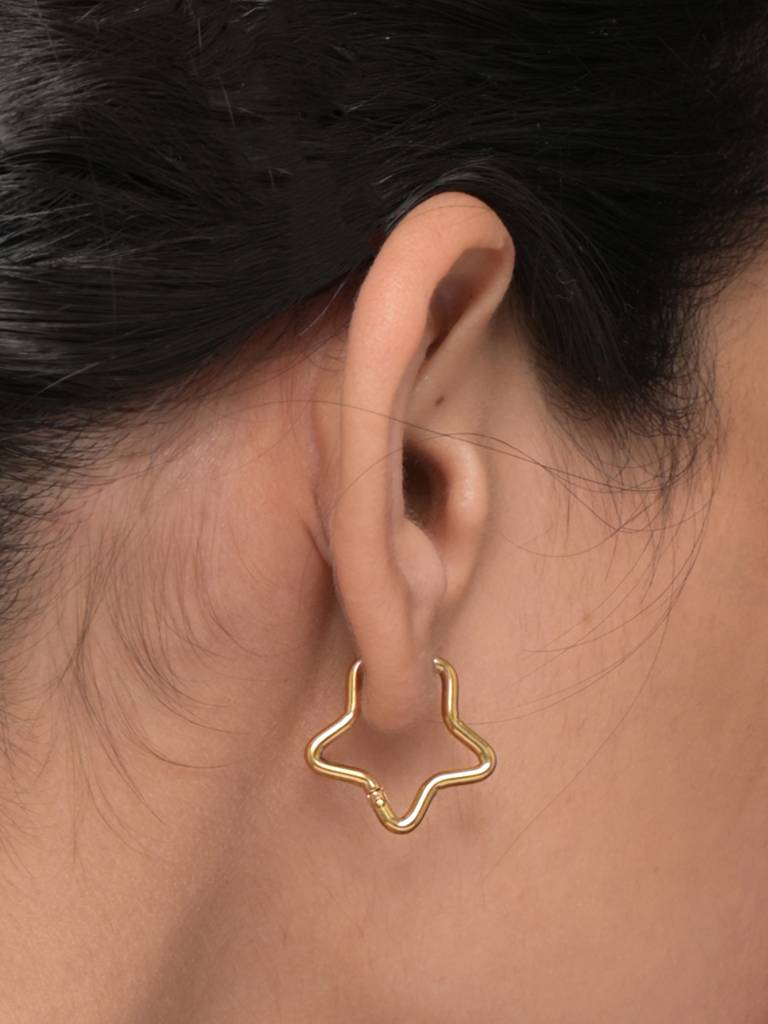 Star Hoop Earrings : ER194