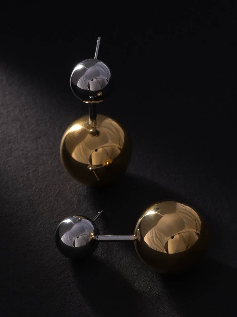 Sun And Moon Spherical Danglers For Womens Waterproof & Anti-Tarnish : ER222
