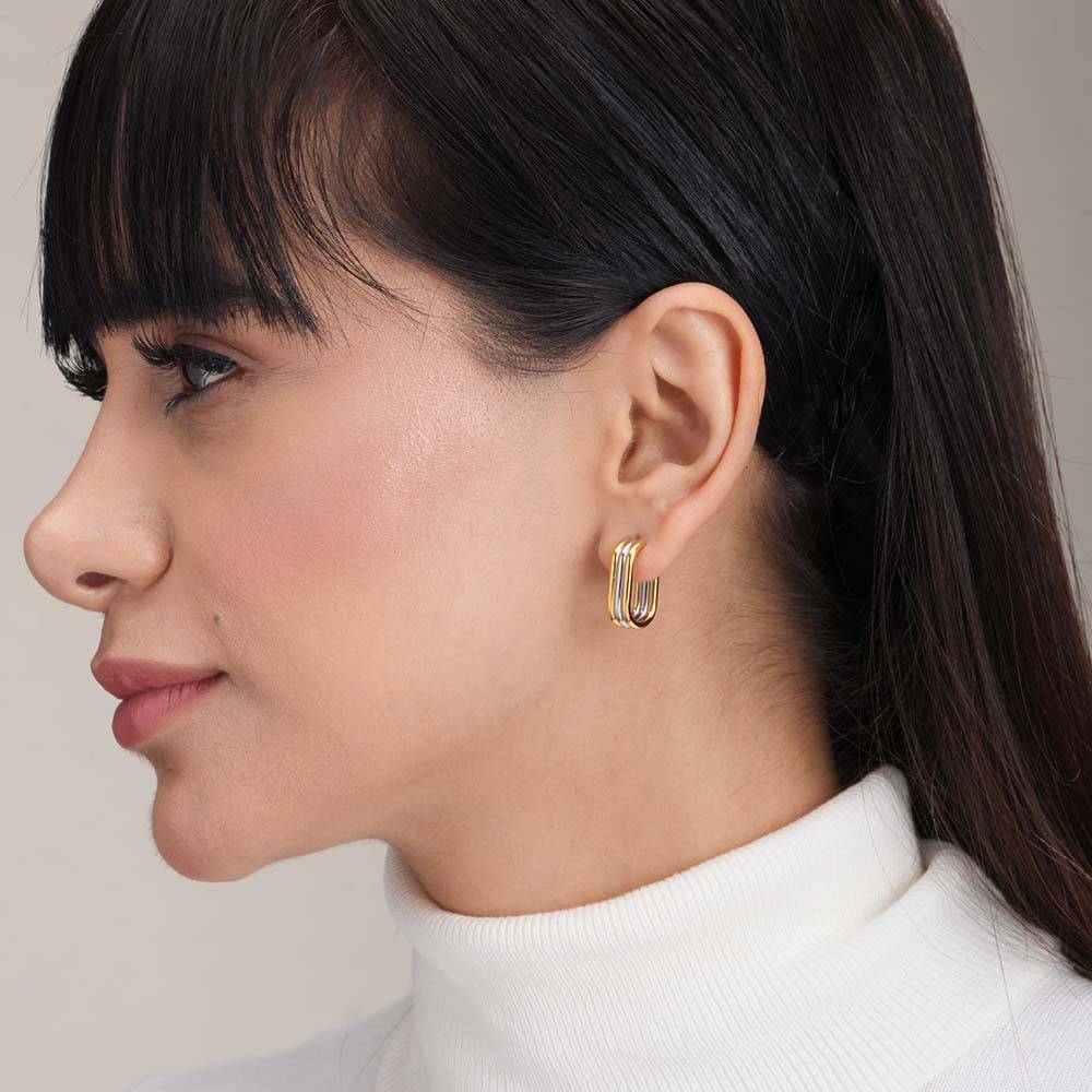 Double Helix Earrings For Womens Waterproof & Anti-Tarnish : ER232