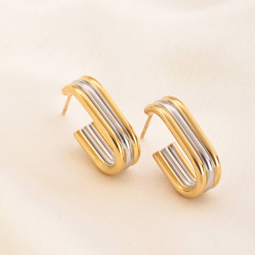 Double Helix Earrings For Womens Waterproof & Anti-Tarnish : ER232