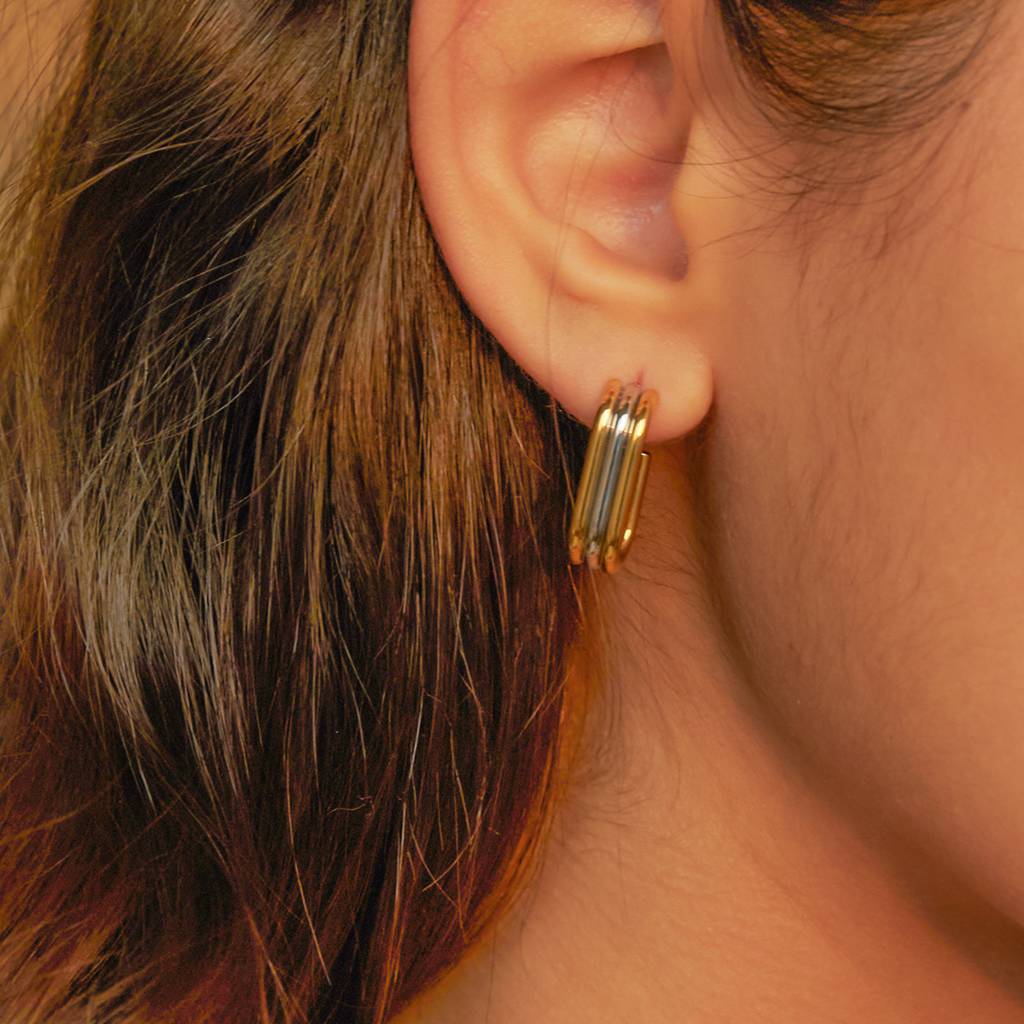 Double Helix Earrings For Womens Waterproof & Anti-Tarnish : ER232