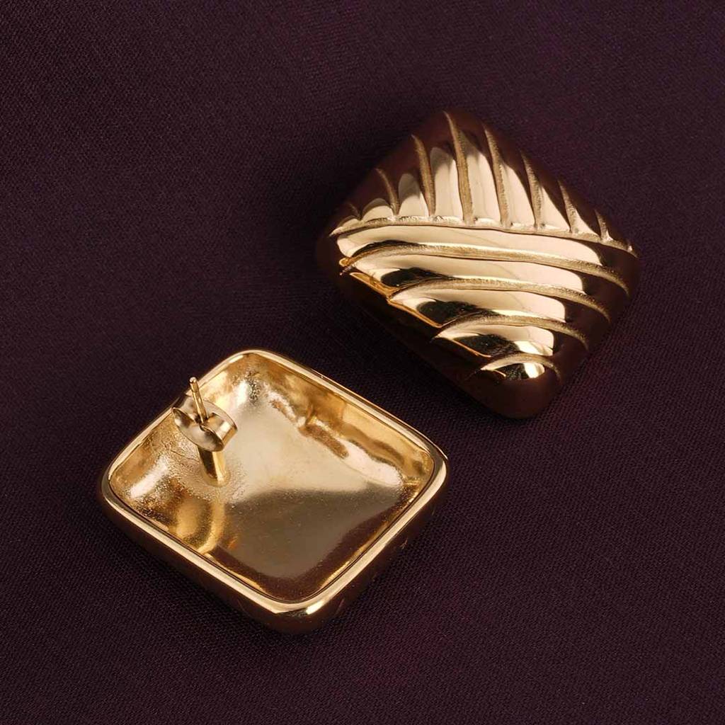 Square Mirage Earrings For Womens Waterproof & Anti-Tarnish : ER235