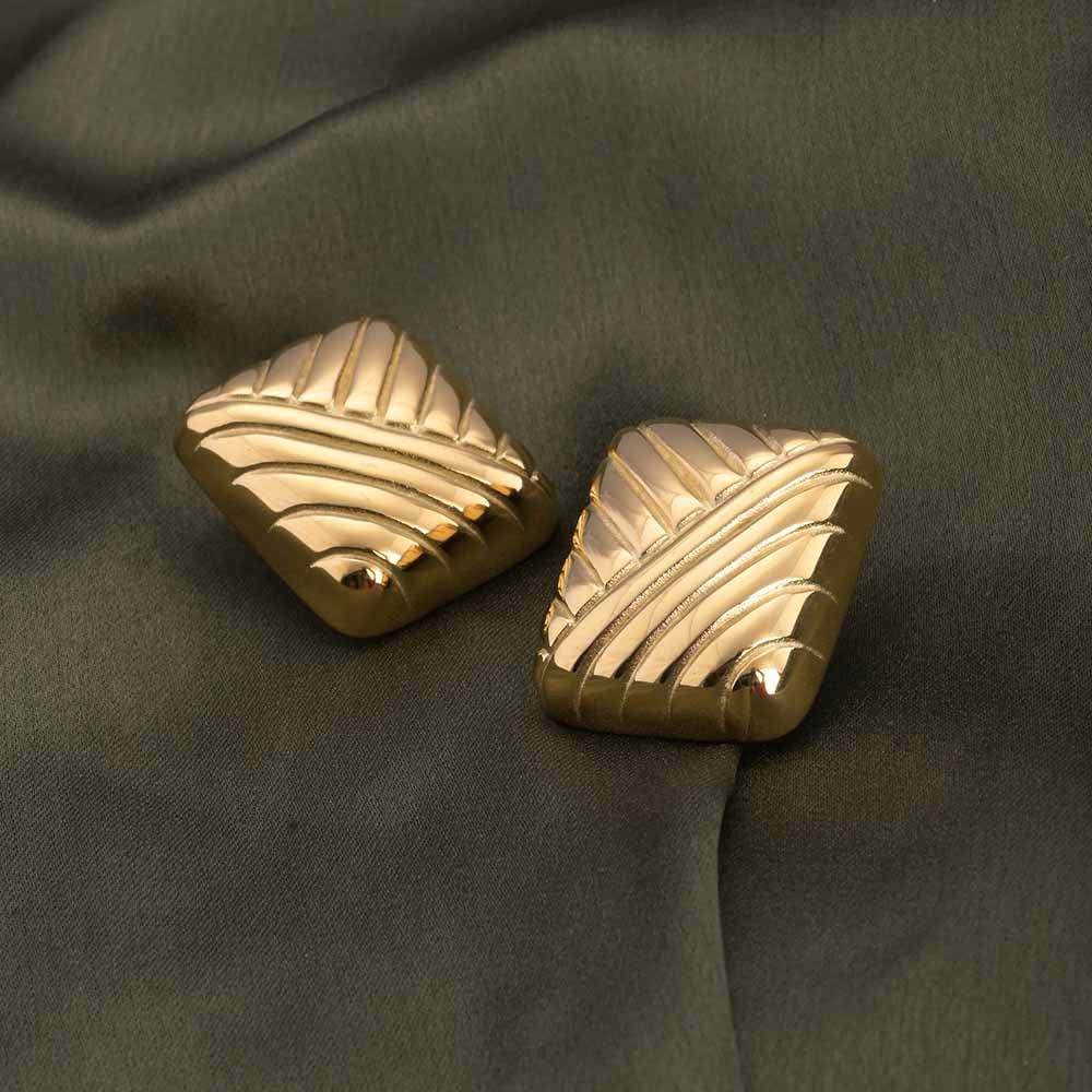 Square Mirage Earrings For Womens Waterproof & Anti-Tarnish : ER235