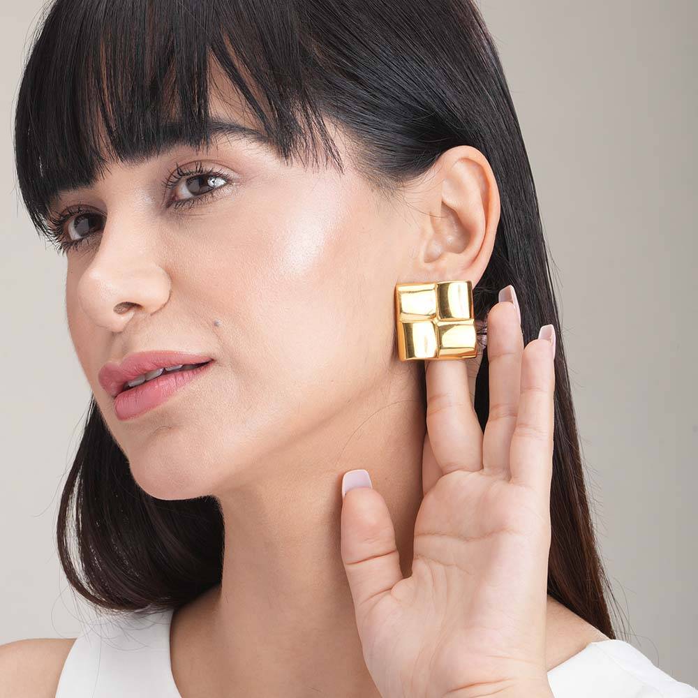 Geometria Earrings For Womens Waterproof & Anti-Tarnish : ER240