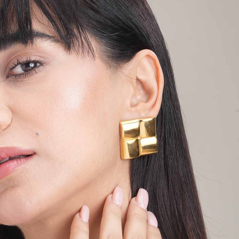 Geometria Earrings For Womens Waterproof & Anti-Tarnish : ER240