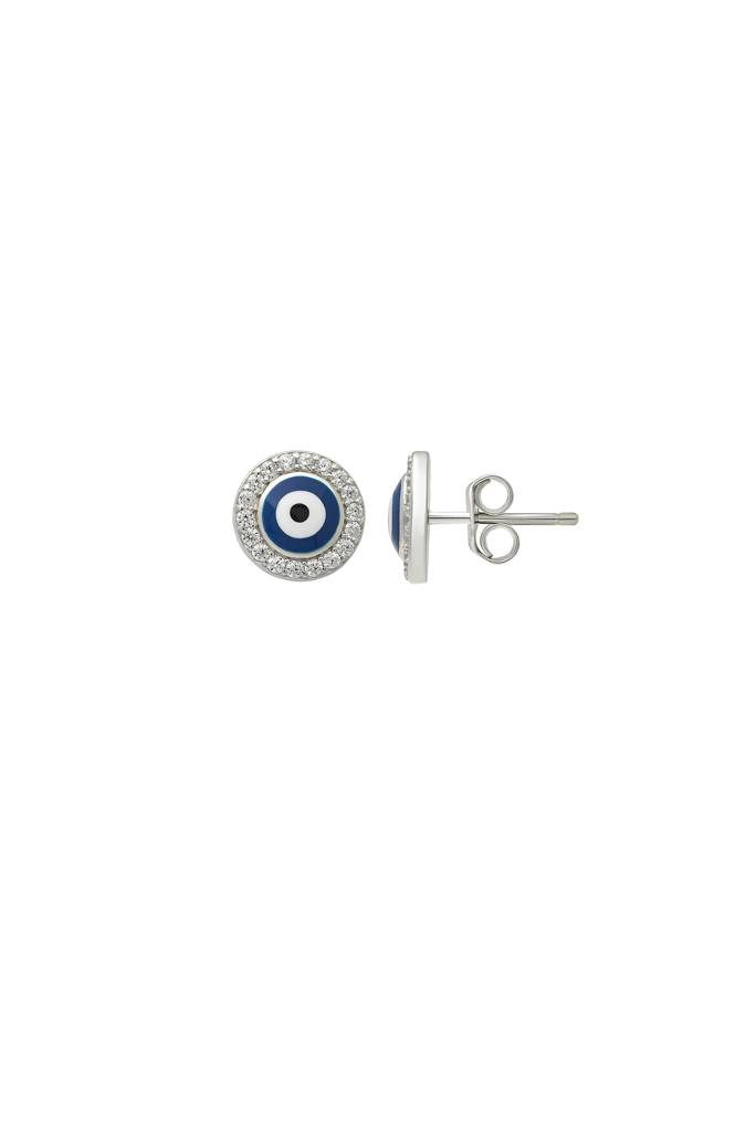 Silberry 925 Sterling Silver Blue Evil Eye Stud : ER2416