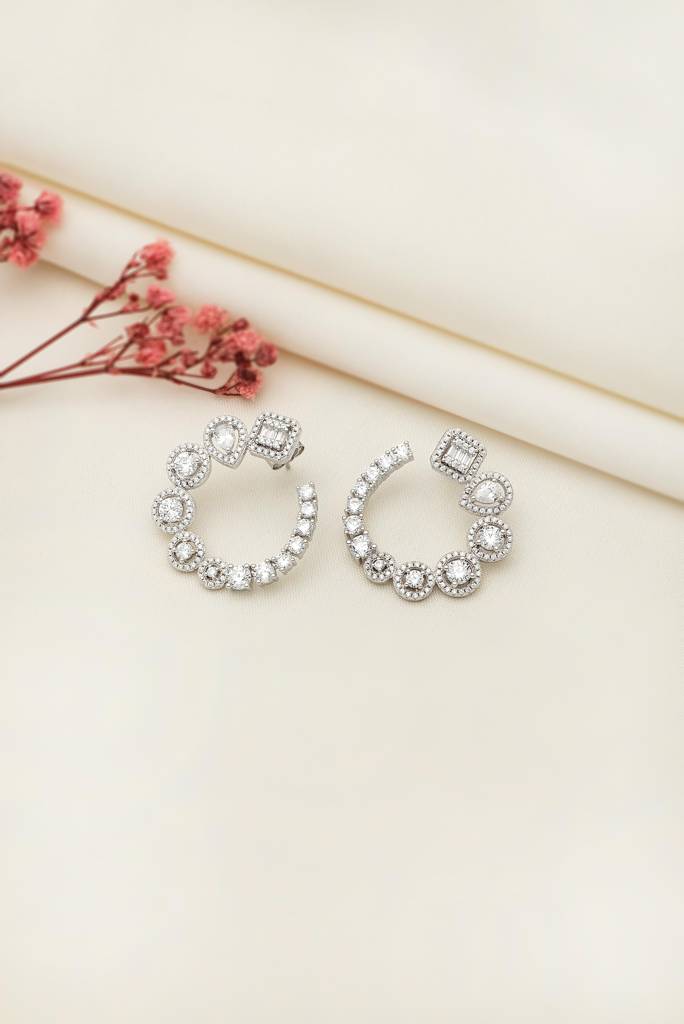 Silberry 925 Sterling Silver Moonbeam Earrings : ER2449