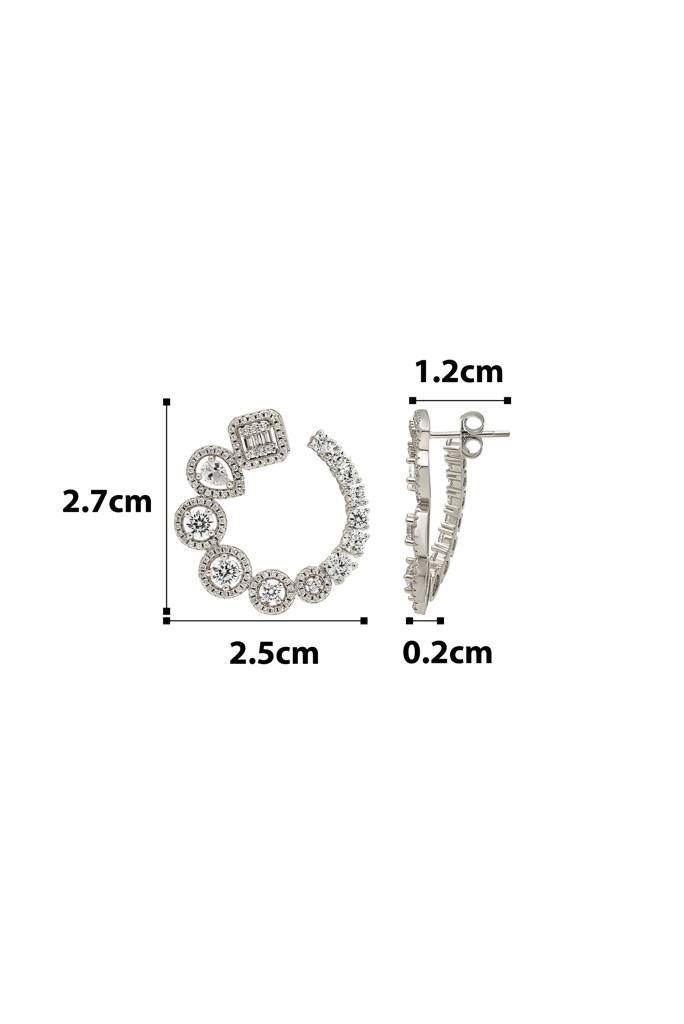 Silberry 925 Sterling Silver Moonbeam Earrings : ER2449
