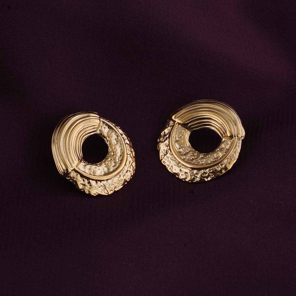 Golden Shards Earrings For Womens Waterproof & Anti-Tarnish : ER244