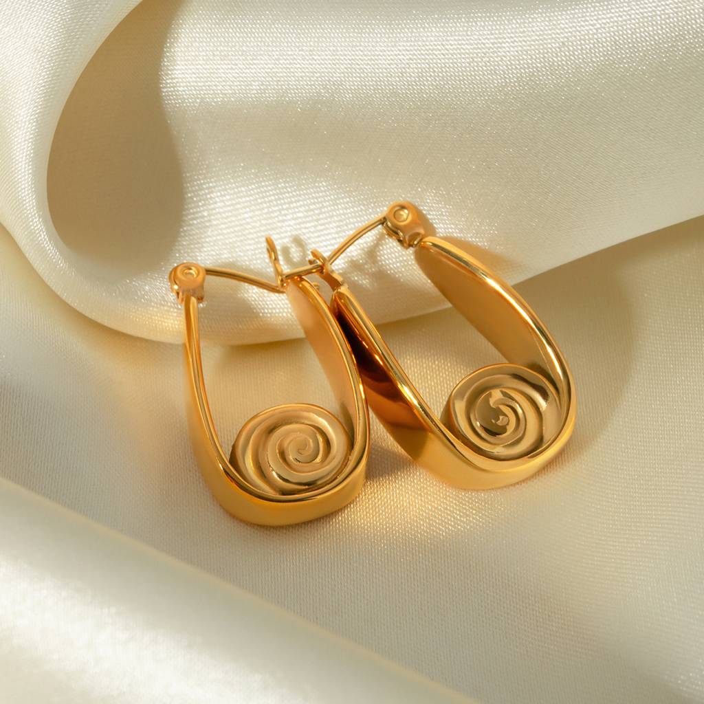Golden Origami Earrings For Womens Waterproof & Anti-Tarnish : ER249