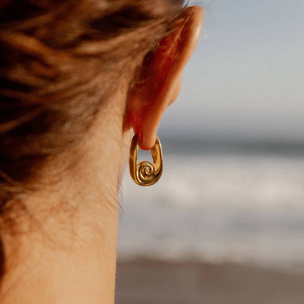 Golden Origami Earrings For Womens Waterproof & Anti-Tarnish : ER249