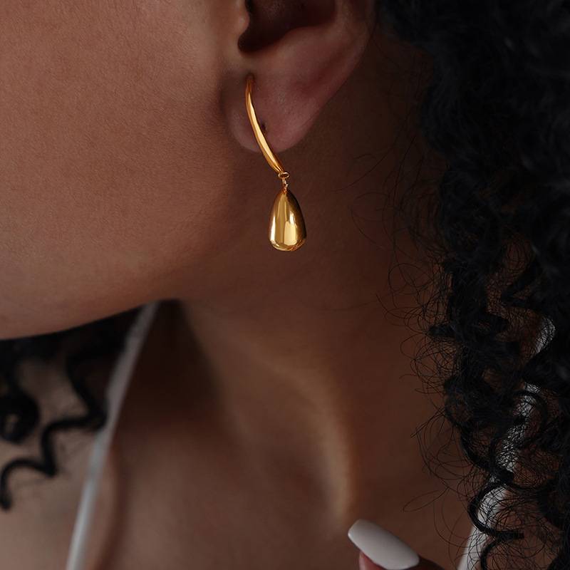 Teardrop Harmony Earrings For Womens Waterproof & Anti-Tarnish : ER250