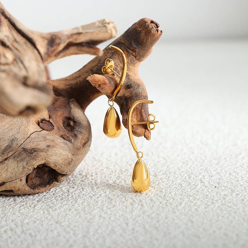 Teardrop Harmony Earrings For Womens Waterproof & Anti-Tarnish : ER250