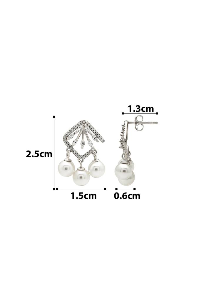 Silberry 925 Sterling Silver Pearl Swirl Earrings : ER2566