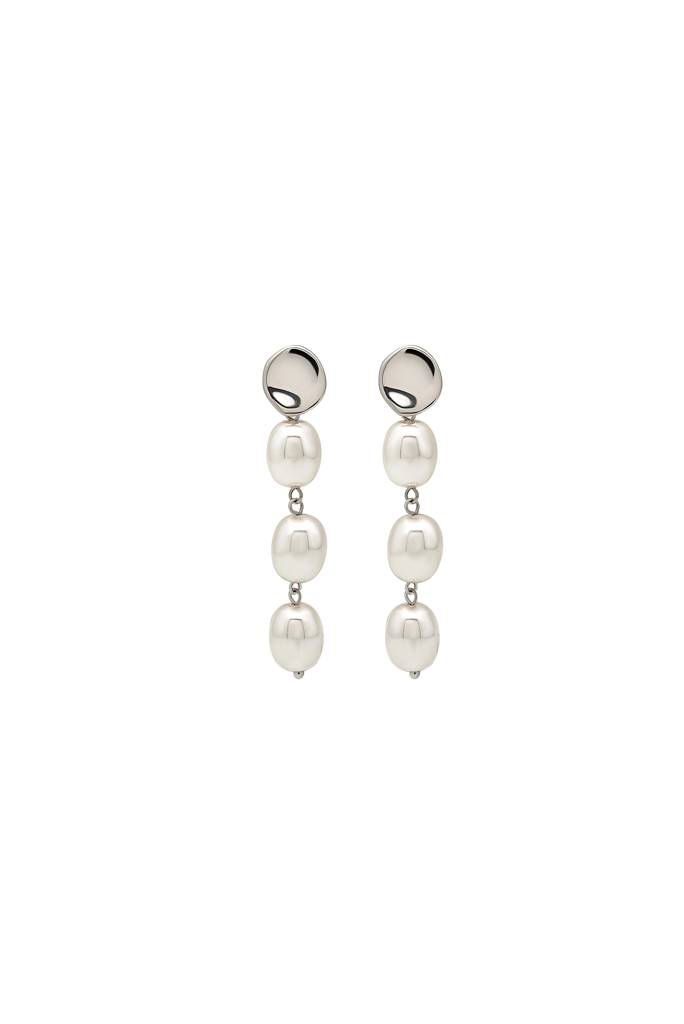 Silberry 925 Sterling Silver Pearl Drape Earrings : ER2582