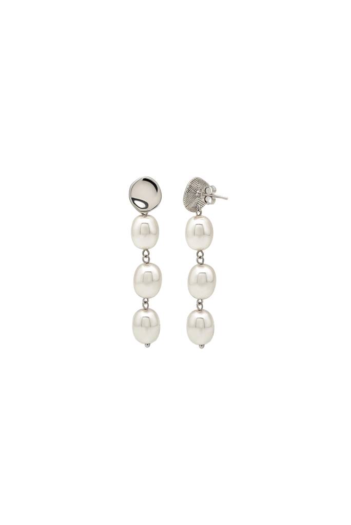 Silberry 925 Sterling Silver Pearl Drape Earrings : ER2582