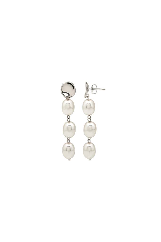 Silberry 925 Sterling Silver Pearl Drape Earrings : ER2582