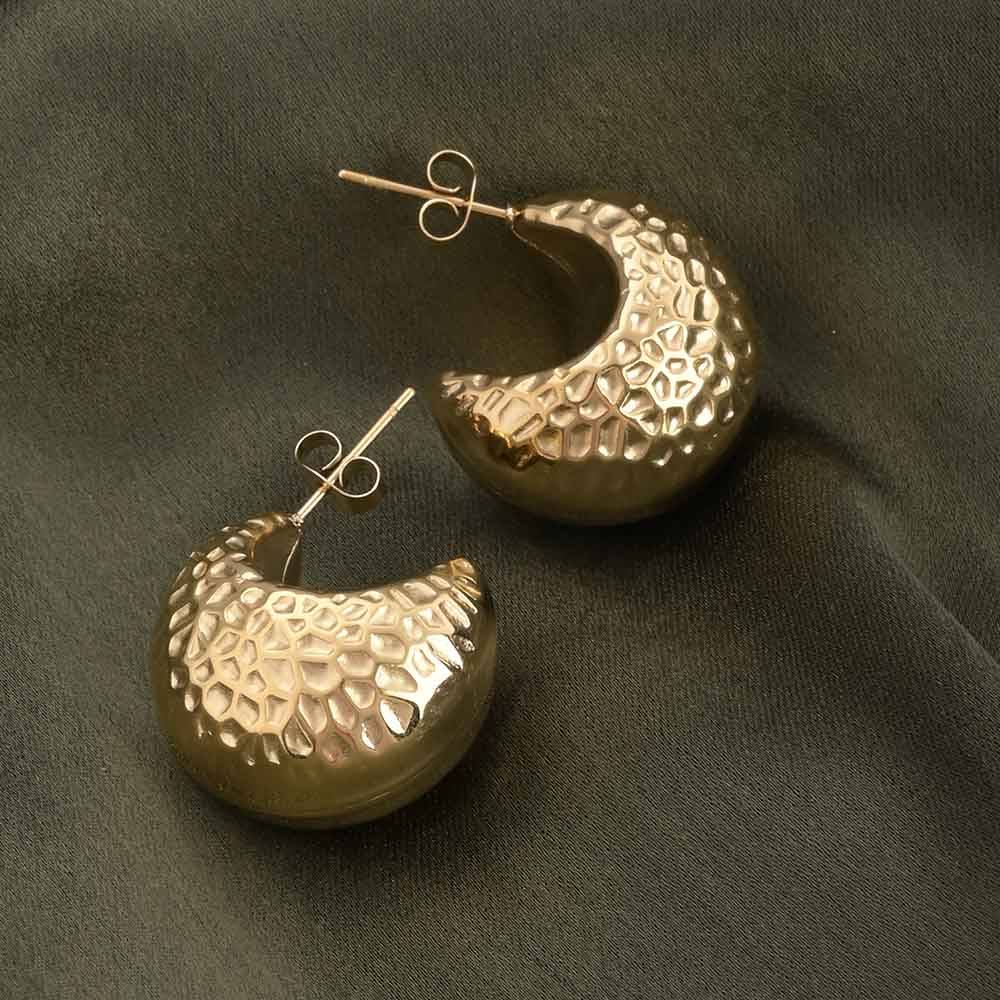 Hammered Dome Earrings : ER261