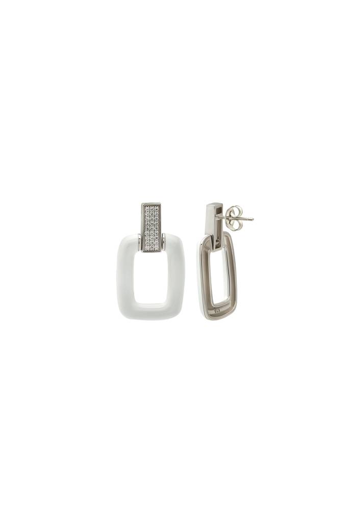 Silberry 925 Sterling Silver White Frost Earrings : ER2651