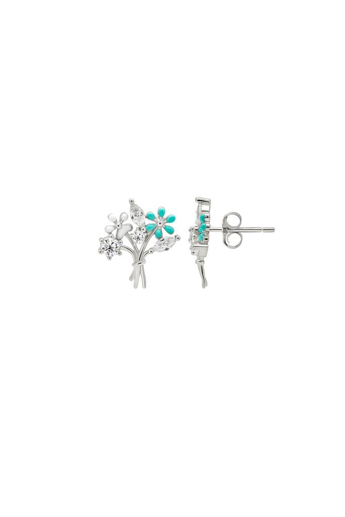 Silberry 925 Sterling Silver Leafy Earrings : ER2739