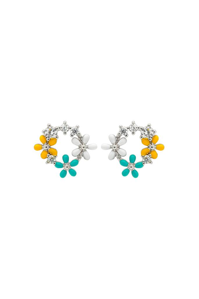 Silberry 925 Sterling Silver Blossom Earrings : ER2781