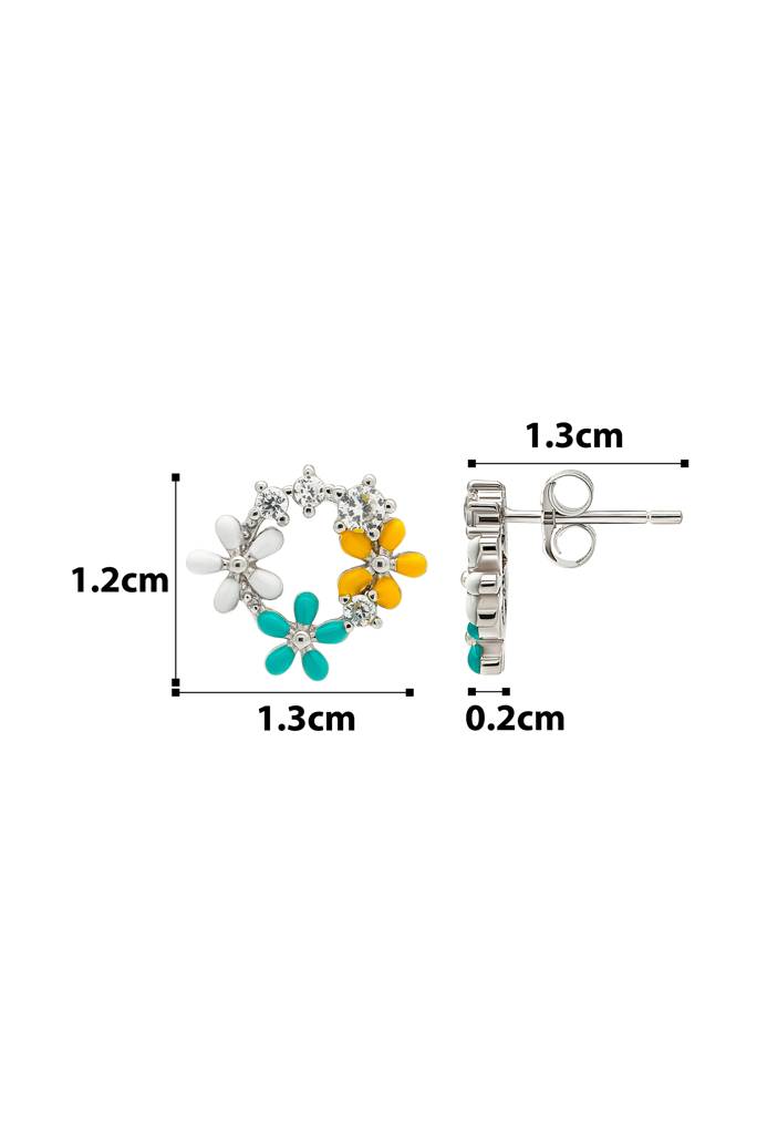 Silberry 925 Sterling Silver Blossom Earrings : ER2781