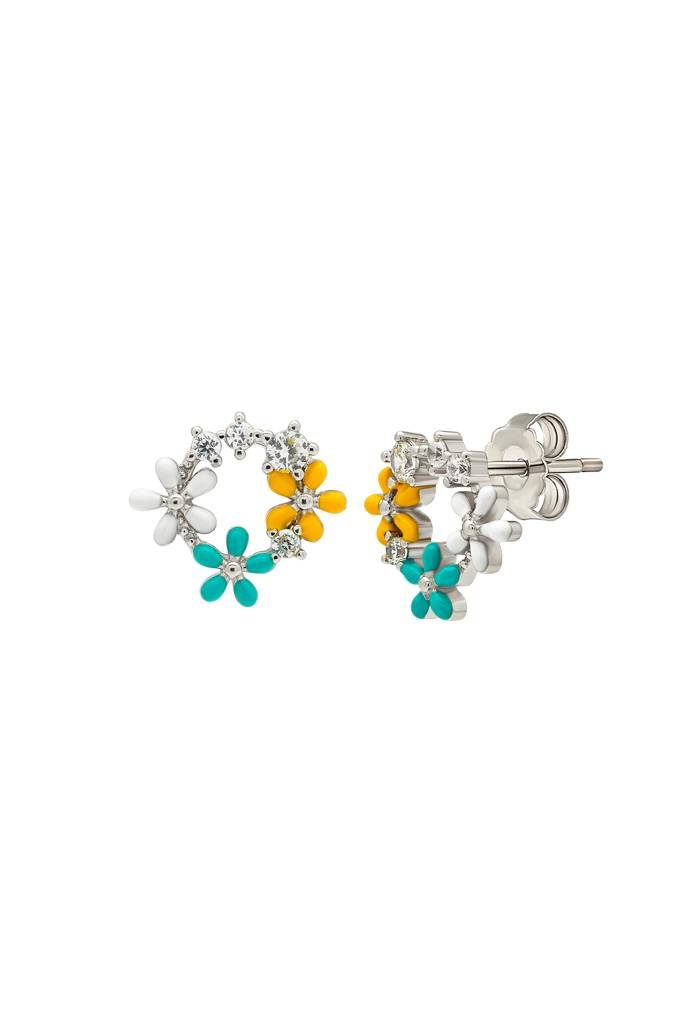 Silberry 925 Sterling Silver Blossom Earrings : ER2781