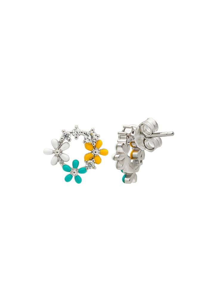 Silberry 925 Sterling Silver Blossom Earrings : ER2781