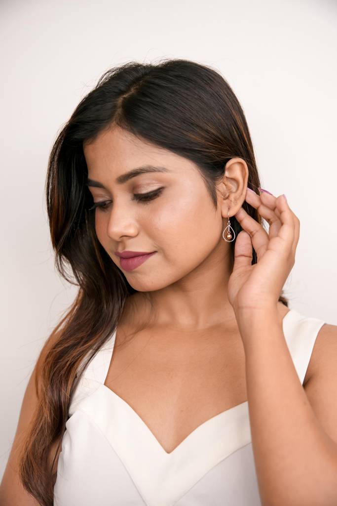 18K Gold Plated Two Tone Silver Starburst Earrings : ER2865