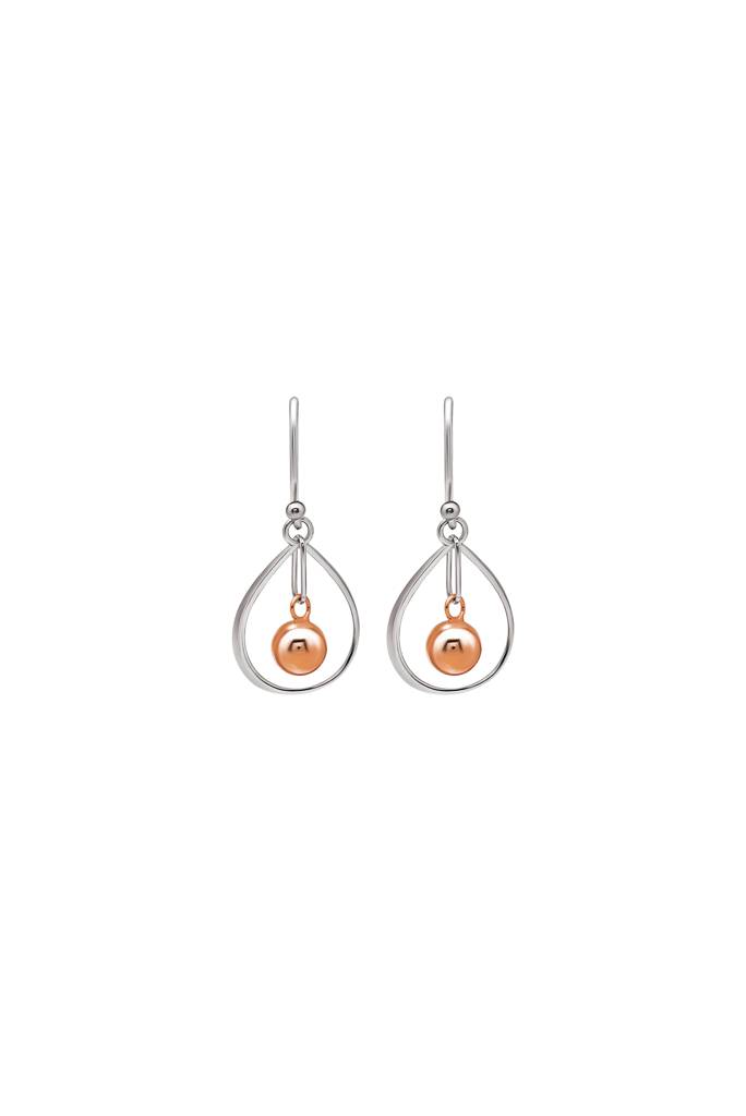 18K Gold Plated Two Tone Silver Starburst Earrings : ER2865