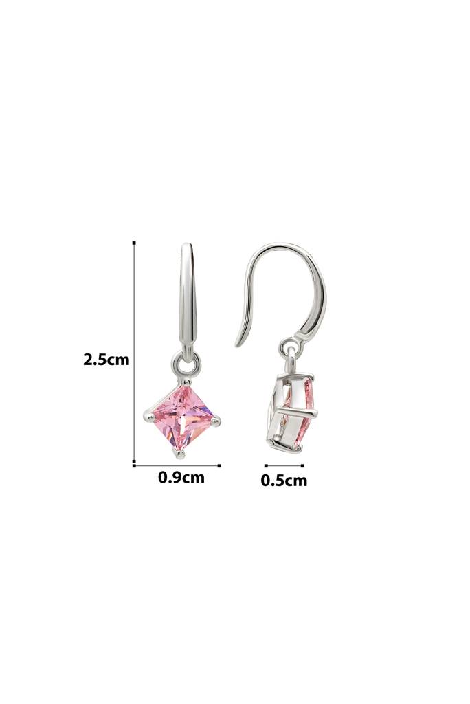 Silberry 925 Sterling Silver Pink Luster Earrings : ER3311