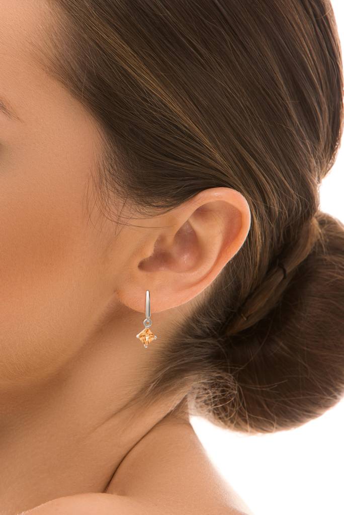 Silberry 925 Sterling Silver Pink Luster Earrings : ER3335