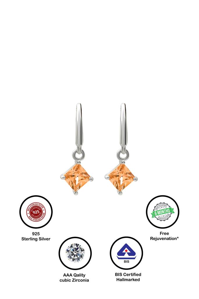 Silberry 925 Sterling Silver Pink Luster Earrings : ER3335