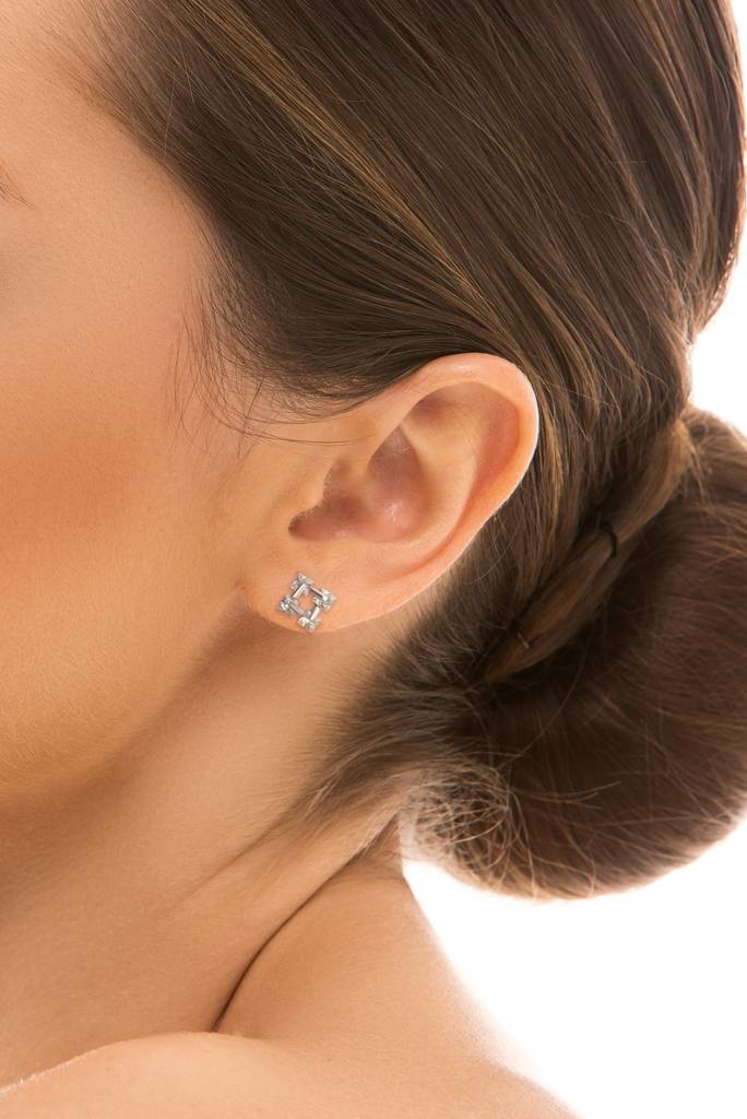 Silberry 925 Sterling Silver Sparkle Studs : ER3359