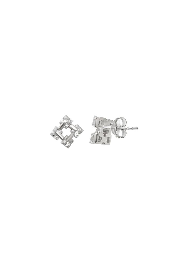 Silberry 925 Sterling Silver Sparkle Studs : ER3359