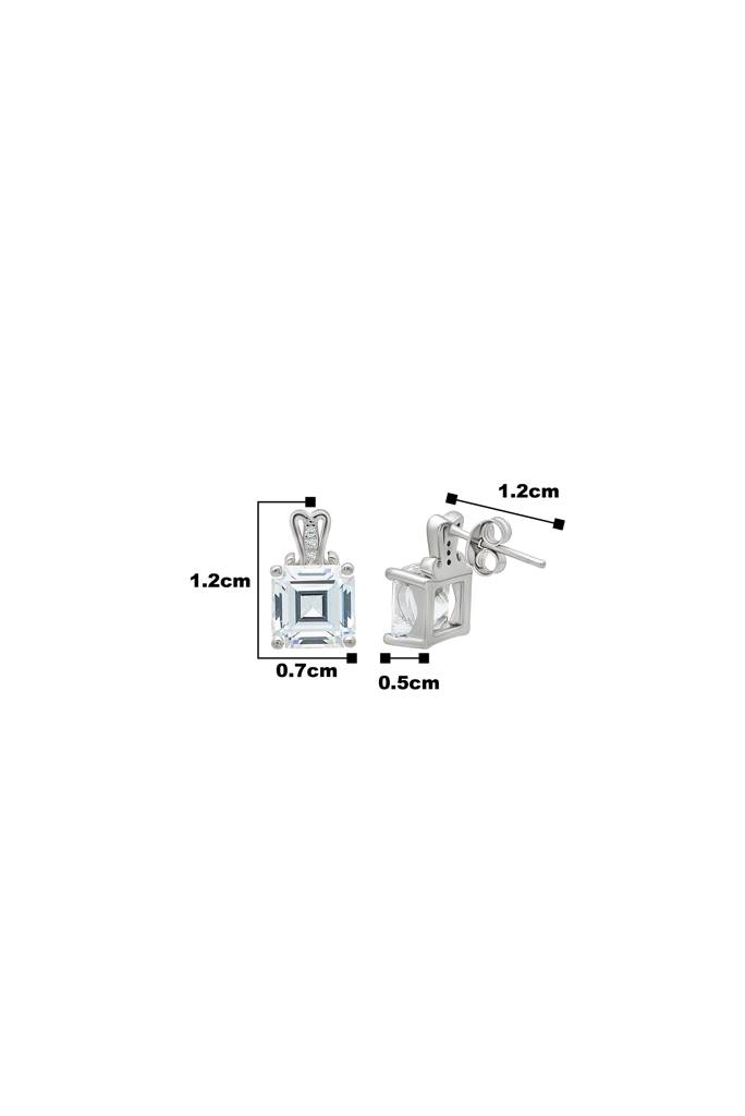 Silberry 925 Sterling Silver Cube Earrings : ER3613